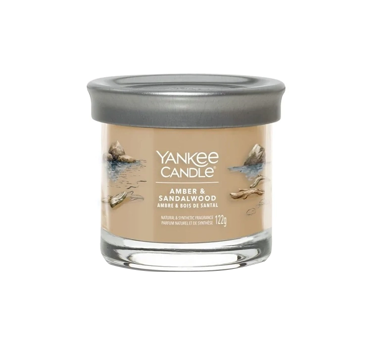 Yankee Candle Signature świeca zapachowa tumbler Amber and Sandalwood 122g