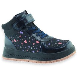 Dziewczęce buty zimowe ocieplone pluszem American Club SD 149/24 Granatowe