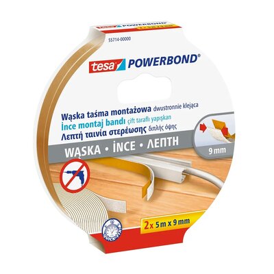 Tesa Taśma montażowa do LED dwustronna 9 mm x 5 m 55714-00000-03