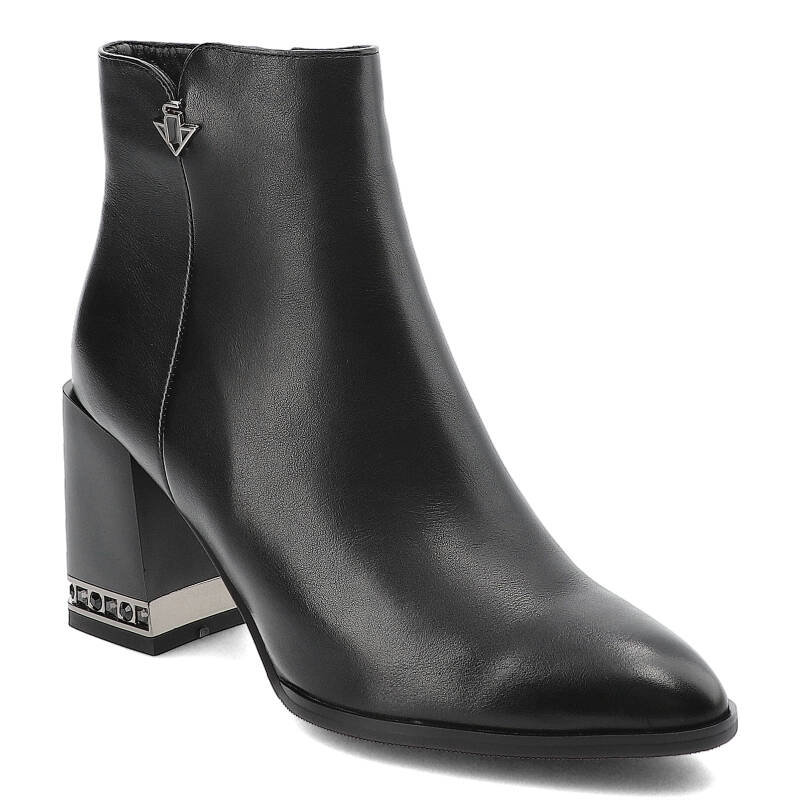 Czarne Botki Filippo Eleganckie Buty Damskie