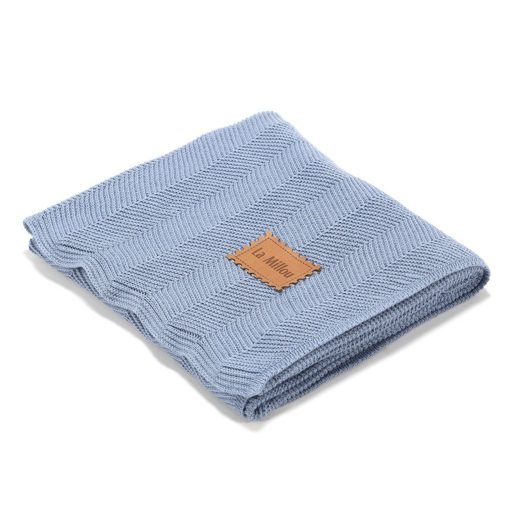 LA MILLOU Kocyk bambusowy LIGHT DENIM