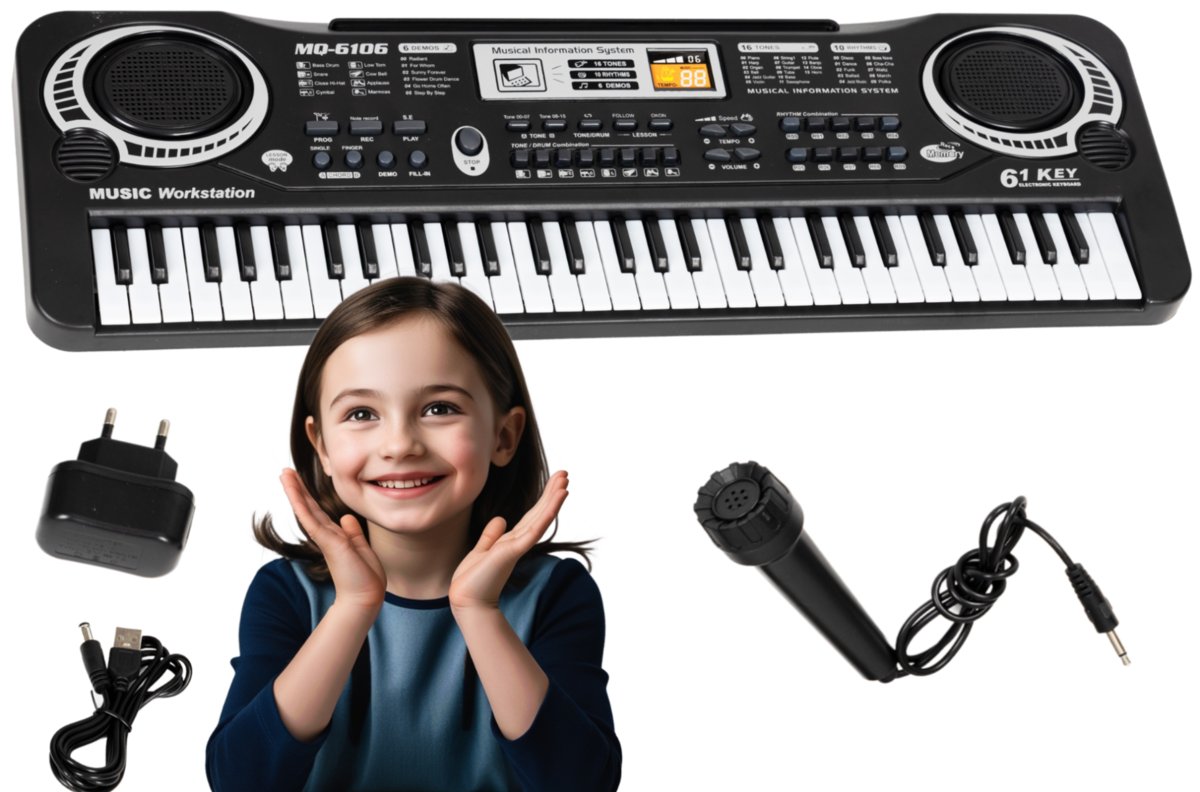 Keyboard Dla Dzieci Z Mikrofonem Organy dziecięce do nauki gry grania