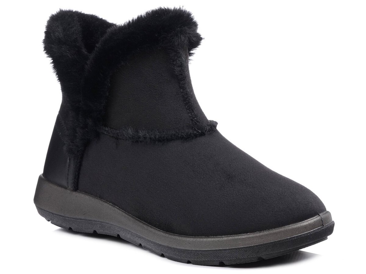 Buty zimowe botki damskie ocieplane czarne Inblu WG-22-36