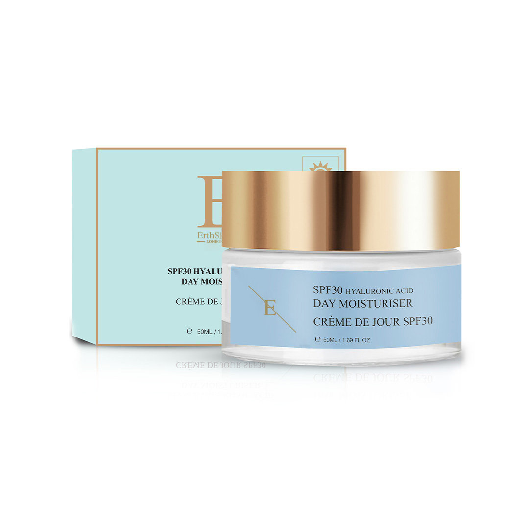ErthSkin London, Krem na dzień z kwasem hialuronowym i SPF 30, 50ml