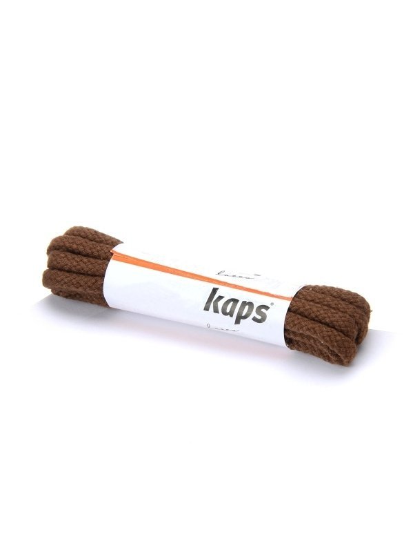 Sznurówki do butów sznurowadła brązowe okrągłe grube bawełniane Kaps-150 cm