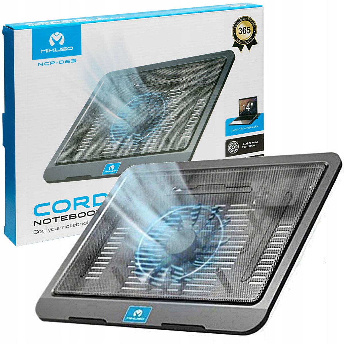 PODSTAWKA CHŁODZĄCA POD LAPTOPA TABLET Z WENTYLATOREM COOLER PODKŁADKA