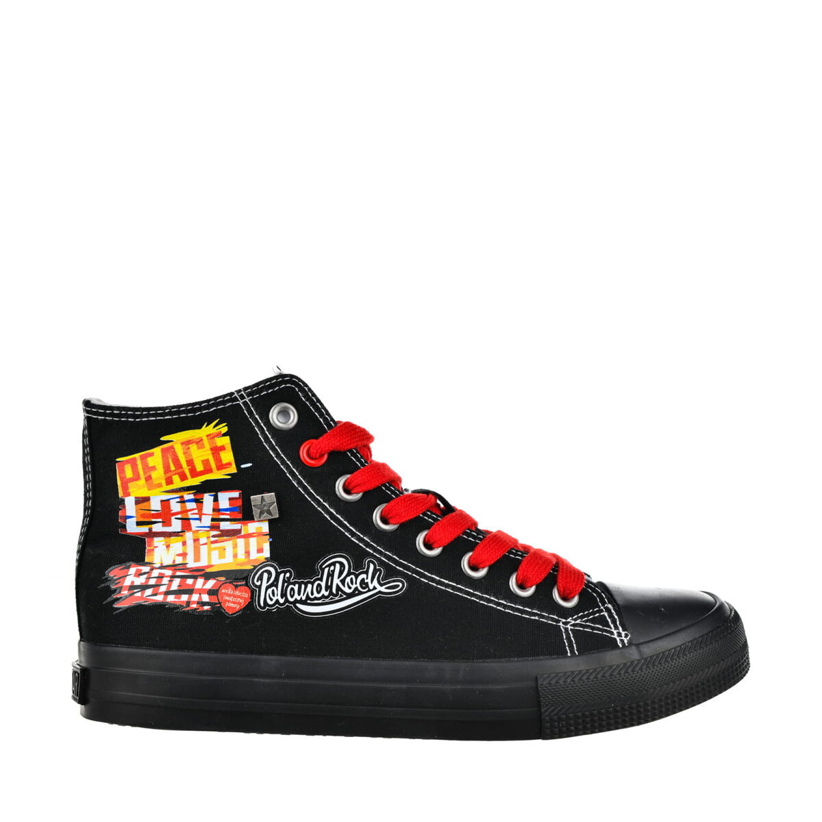 Trampki damskie wysokie czarne Big Star OO274A701 Pol and Rock Festival-36