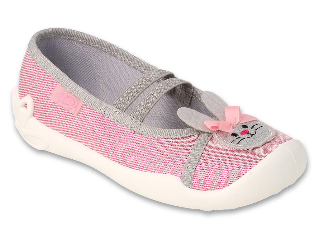 Kapcie baleriny dziecięce dziewczęce do przedszkola róż Befado 116X329-27