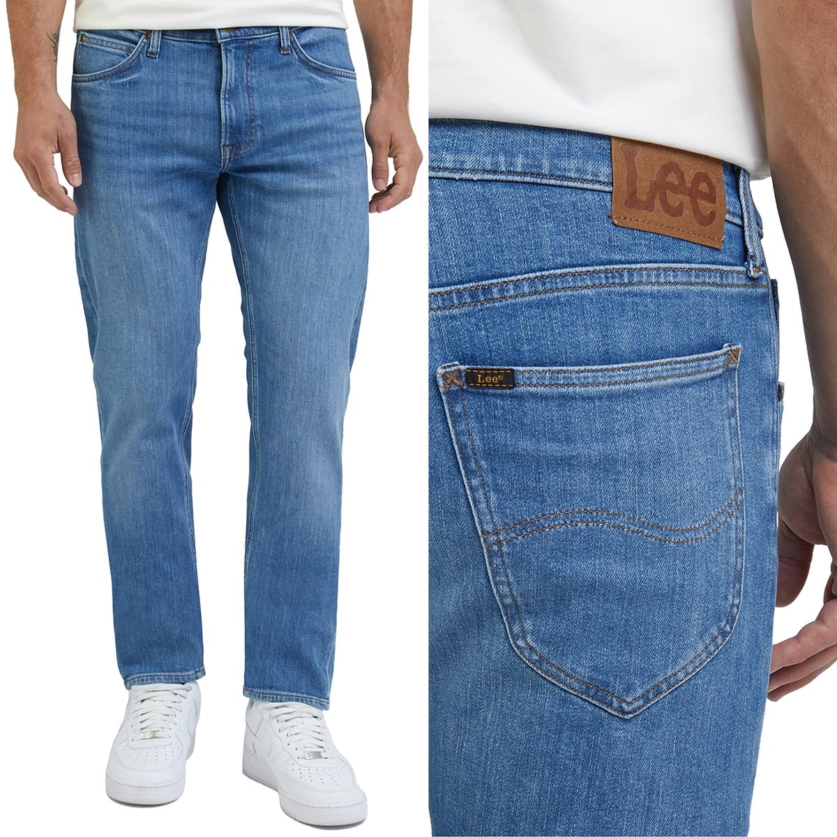 Lee DAREN ZIP FLY REGULAR Wichita PROSTE BLUE DżINS W32 L32