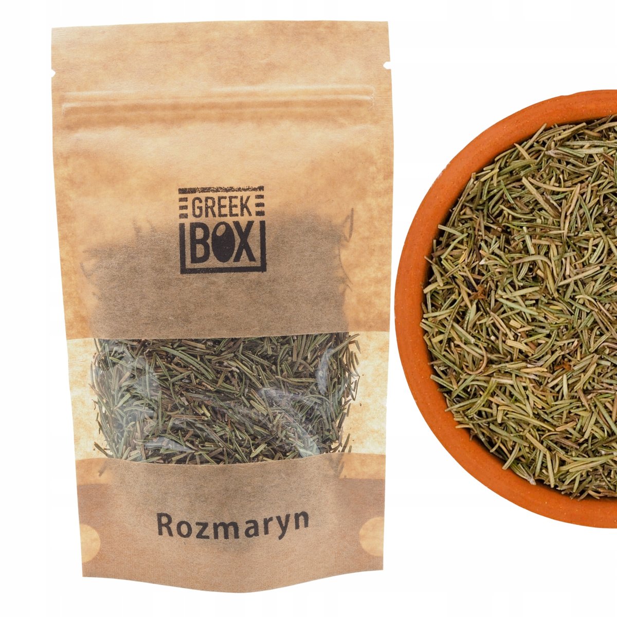 ROZMARYN suszony GRECKI - Ręcznie Zbierany i Kruszony z gałązki - Susz 25 g