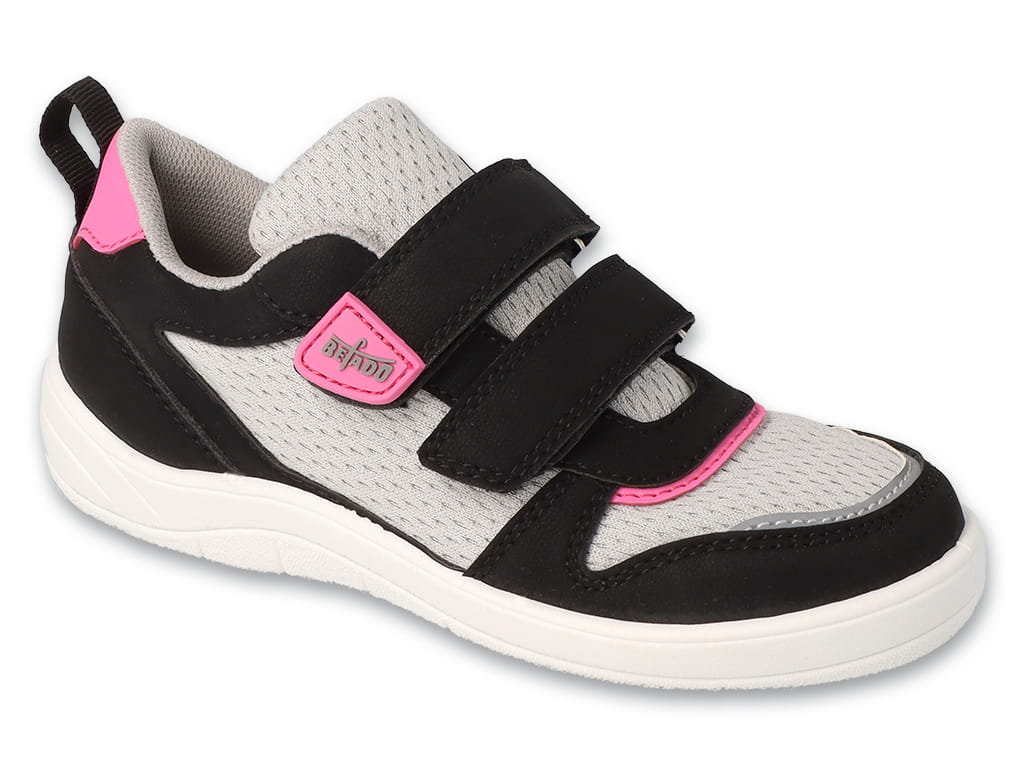 Buty dziecięce adidasy dziewczęce na rzepy sportowe szare Befado 452Y002-34