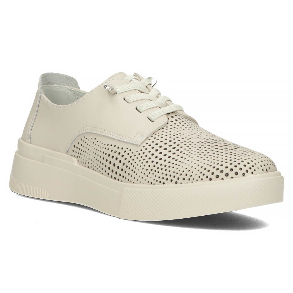 Półbuty damskie skórzane beżowe Filippo DP4405-37