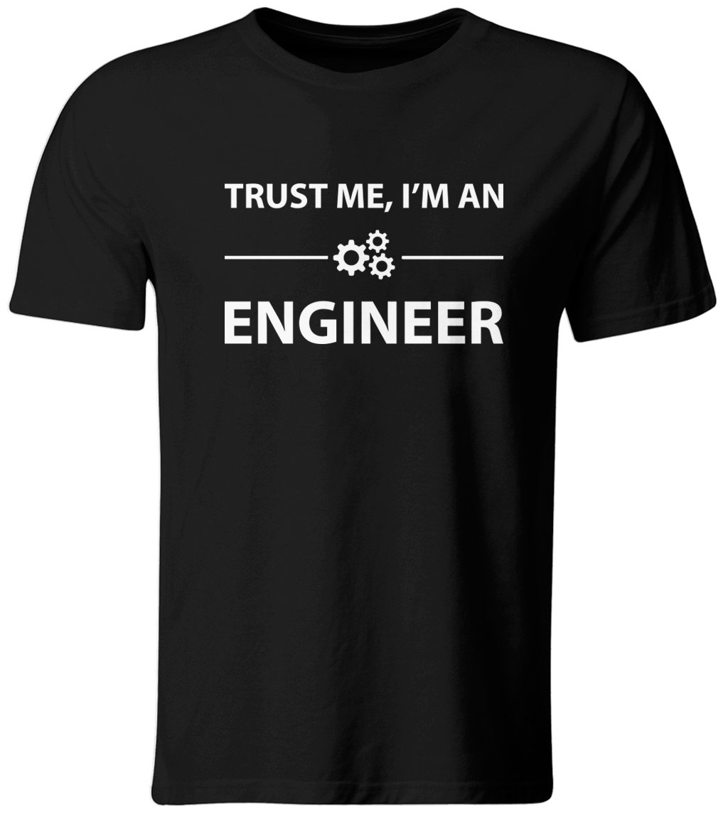 Koszulka Trust me, I'm an Engineer. Prezent dla Inżyniera, czarna, roz. M