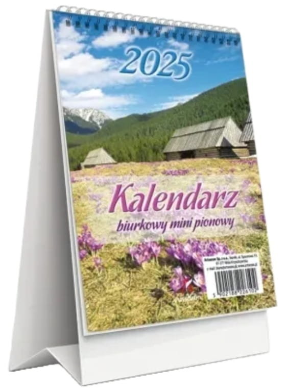 Kalendarz biurkowy mini 2025 Tygodniowy z notatnikiem