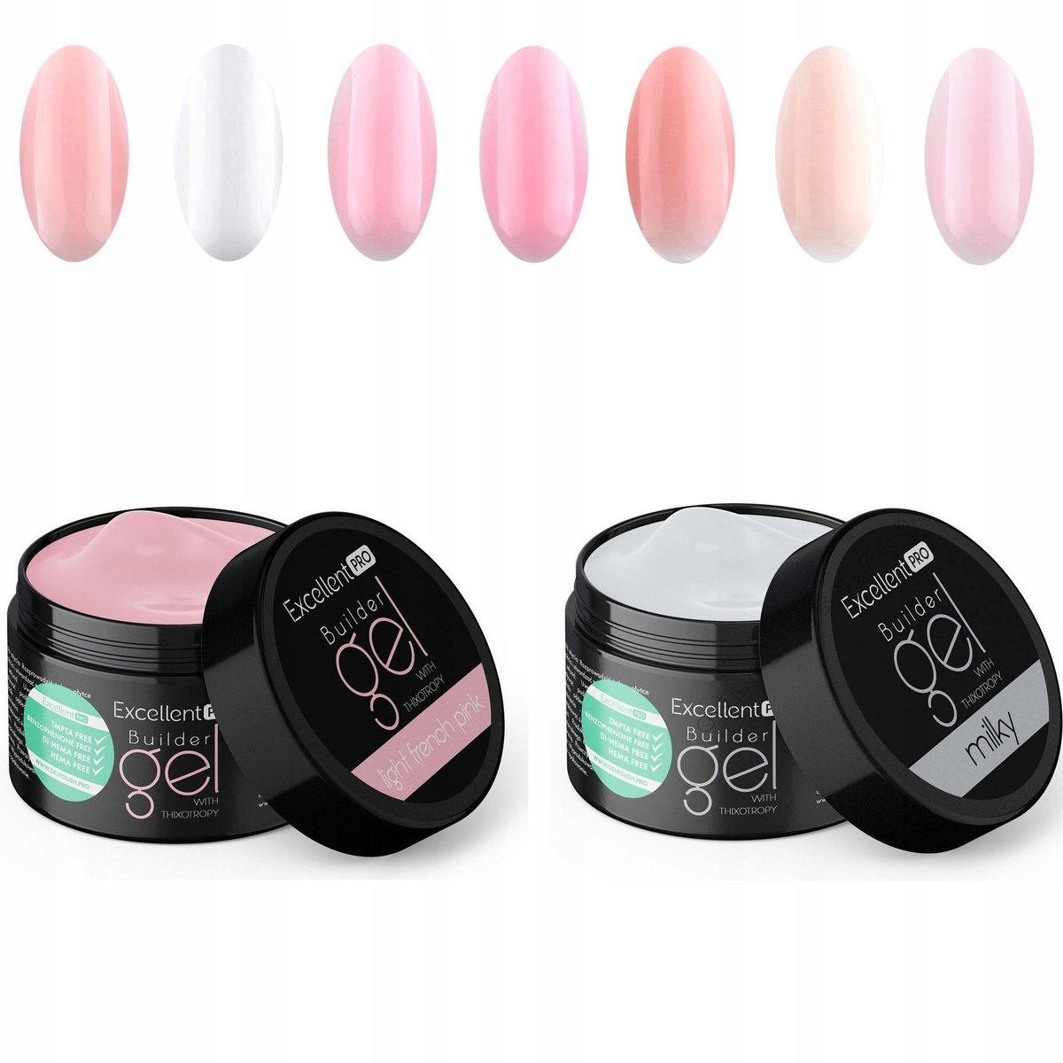 2x Żel jednofazowy KOLORY DO WYBORU Thixotropy EXCELLENT PRO 50g 2 szt