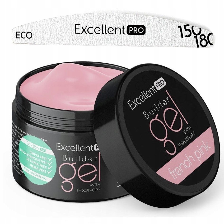 Żel jednofazowy FRENCH PINK Thixotropy EXCELLENT PRO 50g + PILNIK