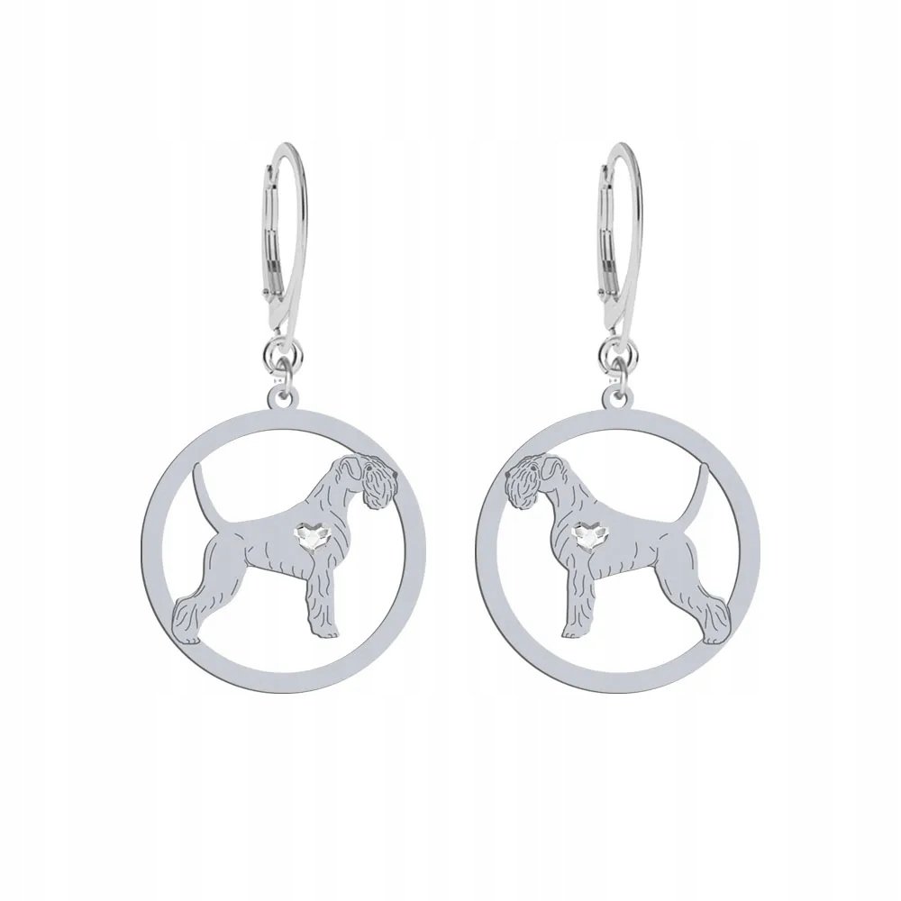 Kolczyki Srebrne z psem Sznaucer 925 Biżuteria Prezent na biglu GRAWER