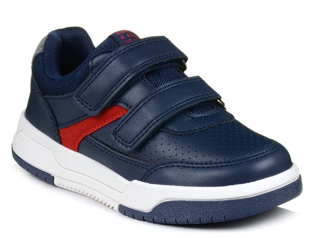 Buty dziecięce sportowe chłopięce czarne ekoskóra American Club ES 97/22-30