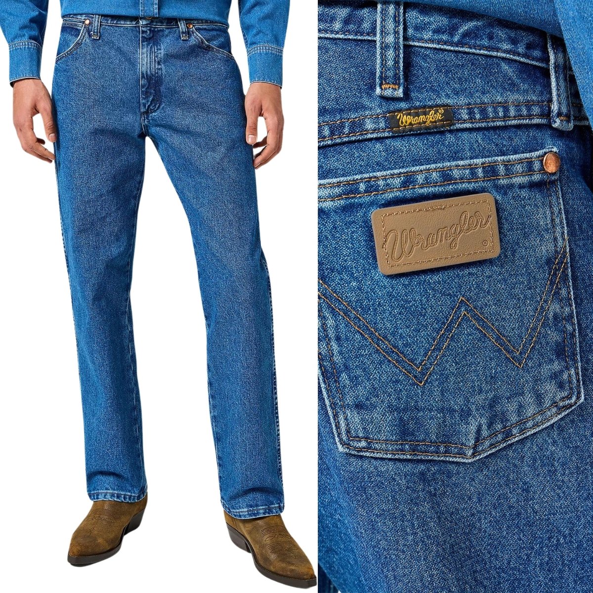Wrangler 13MWZ Stonewash COWBOY CUT KLASYCZNE DżINS BEZ STRECZU W31 L32
