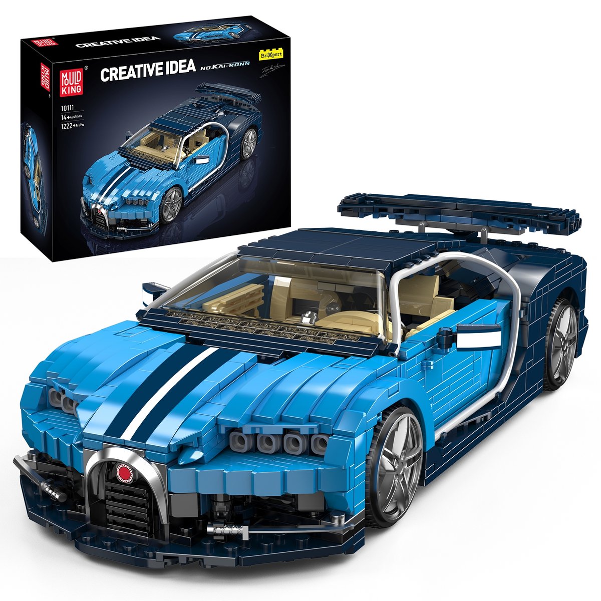 Mould King 10111 Bugatti Chiron Super Sport Zestaw Klocków Model Samochodu