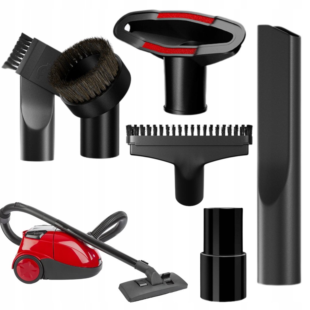 UNIWERSALNE KOŃCÓWKI DO ODKURZACZA 6W1 ADAPTER SZCZOTKA SSAWKA ZESTAW 6 SZT