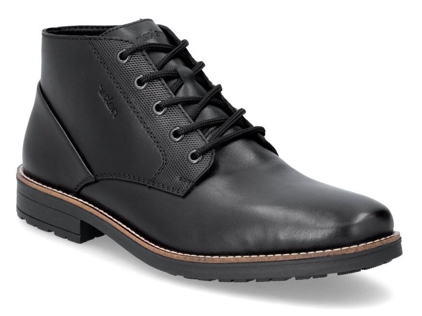 Buty męskie Rieker 33207 botki skórzane sznurowane czarne-44