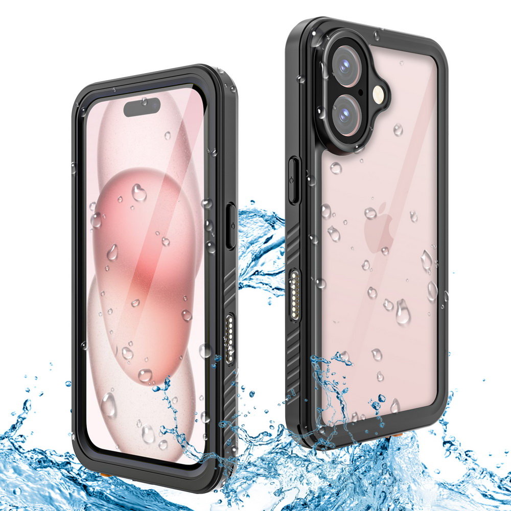Etui D-Pro 360° Waterproof Case IP68 obudowa wodoodporna wodoszczelna pancerna do iPhone 16 Plus (Czarny)