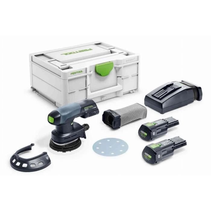 Festool Hybrydowa szlifierka mimośrodowa  ETSC 125 3.0 I-Plus - akumulatorowa - akumulator 18V - 10000 obr/min - 125 cm2