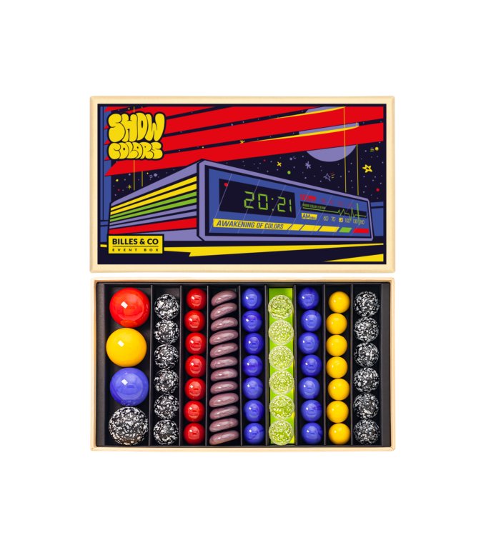 Szklane kulki KOLOROWA NOC BOX-13