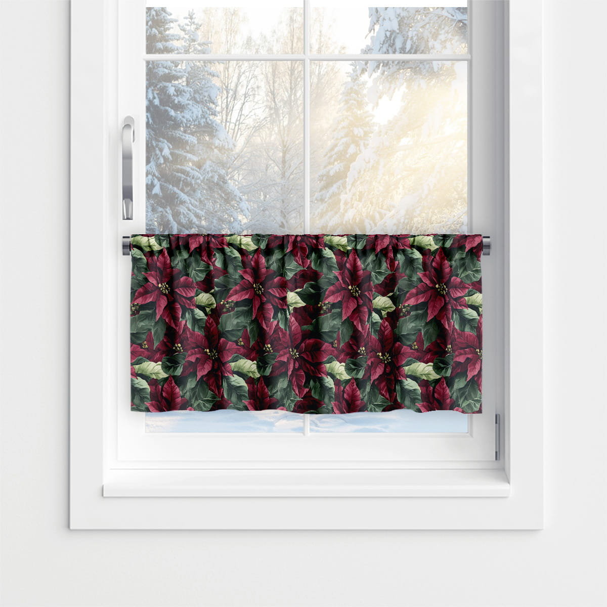 Zazdrostka WINTER wzór BN80 | Gwiazda betlejemska 30 x 150 cm