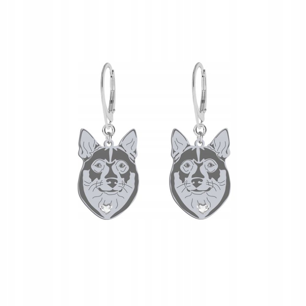 Kolczyki Srebrne z psem Swedish Vallhund 925 Prezent Biżuteria GRAWER