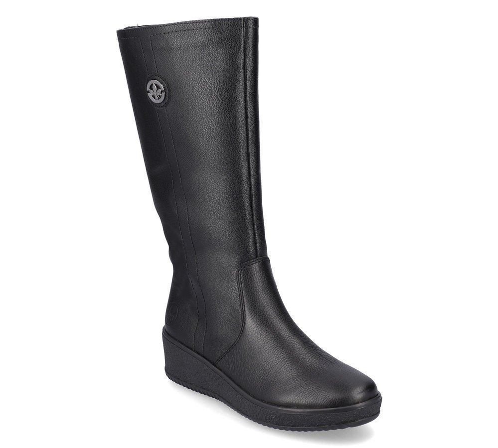 Kozaki zimowe damskie Rieker Y4470 buty na koturnie ocieplane skórzane-42