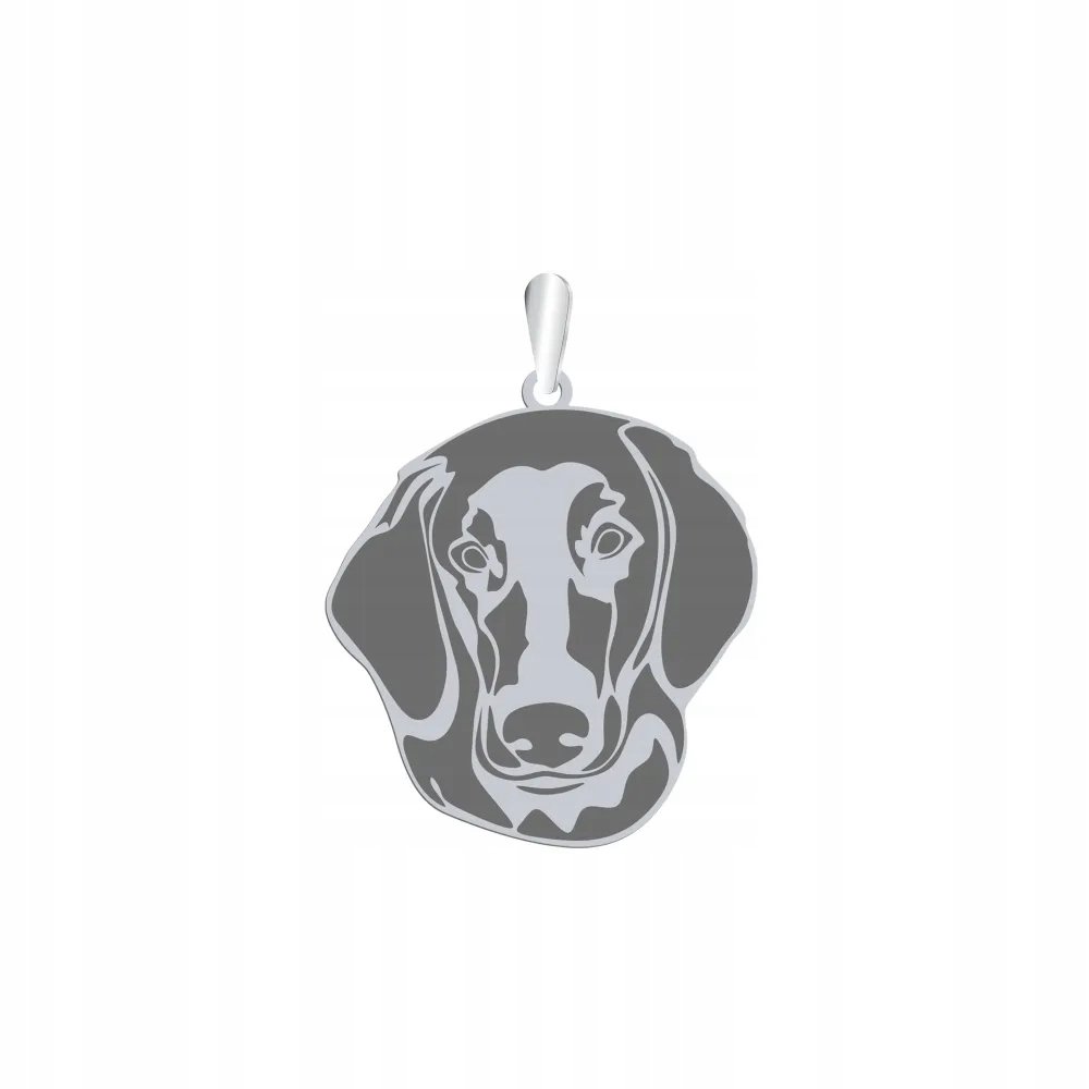 Zawieszka Srebrna z Flat Coated Retriever 925 Prezent DEDYKACJA GRAWER
