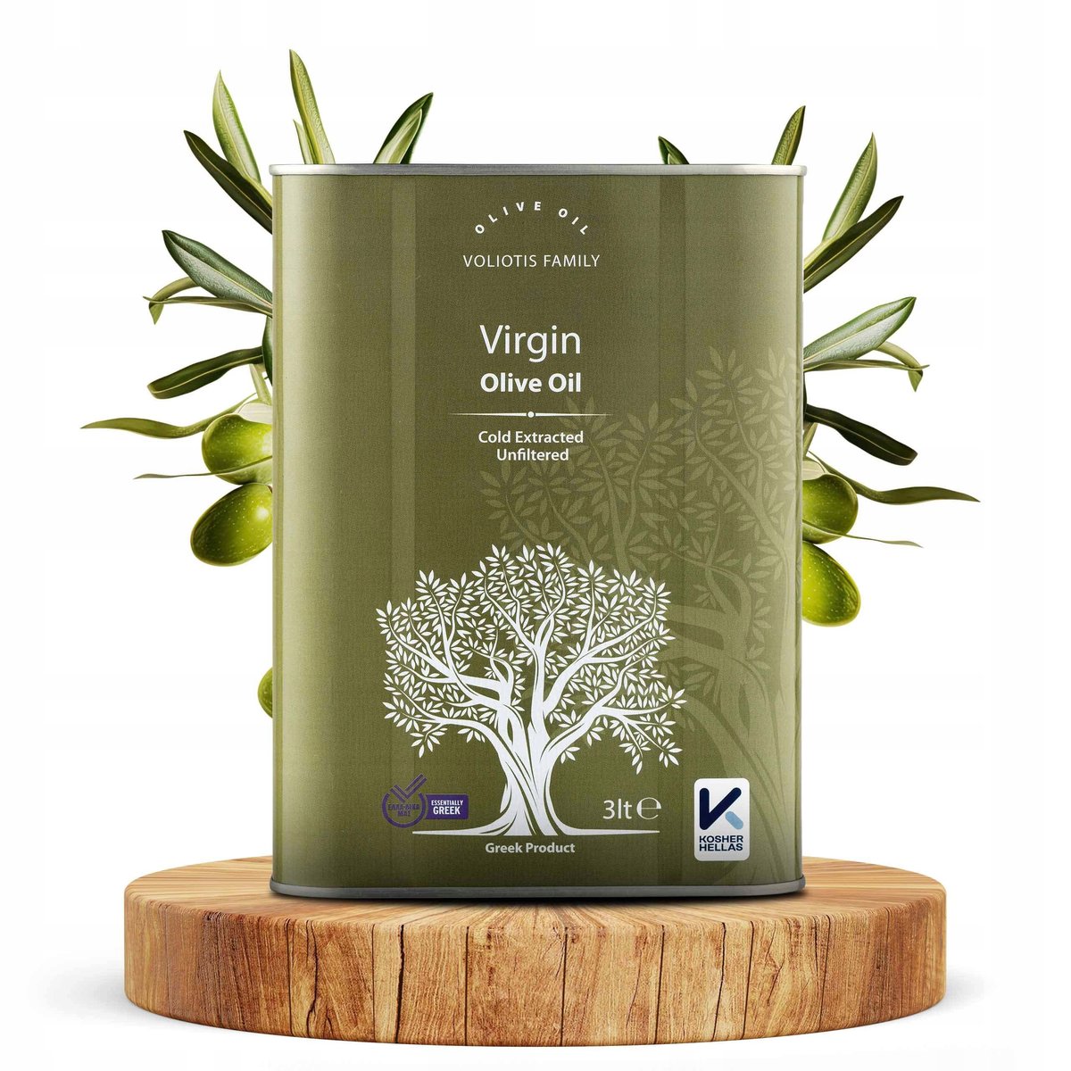 Oliwa z oliwek do smażenia Virgin GRECKA 3l - ŚWIEŻY ZBIÓR 2023/2024