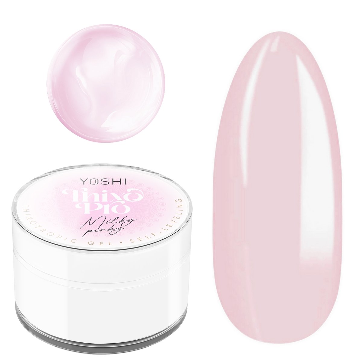 YOSHI Żel Samopoziomujący Thixo PRO Gel Milky Pinky 15 ml