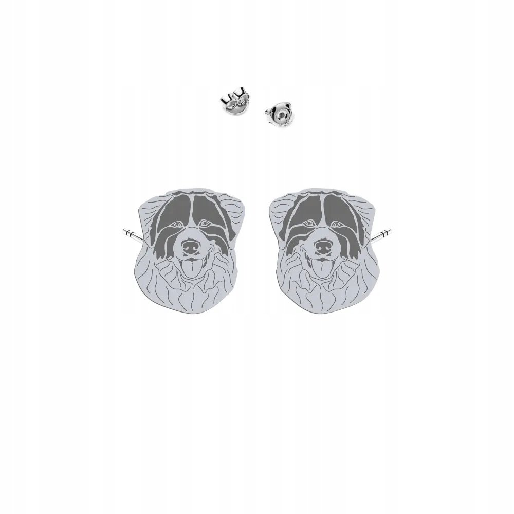 Kolczyki Srebrne Bośniacko-Chorwacki Pies Pasterski 925 Kobieta DEDYKACJA