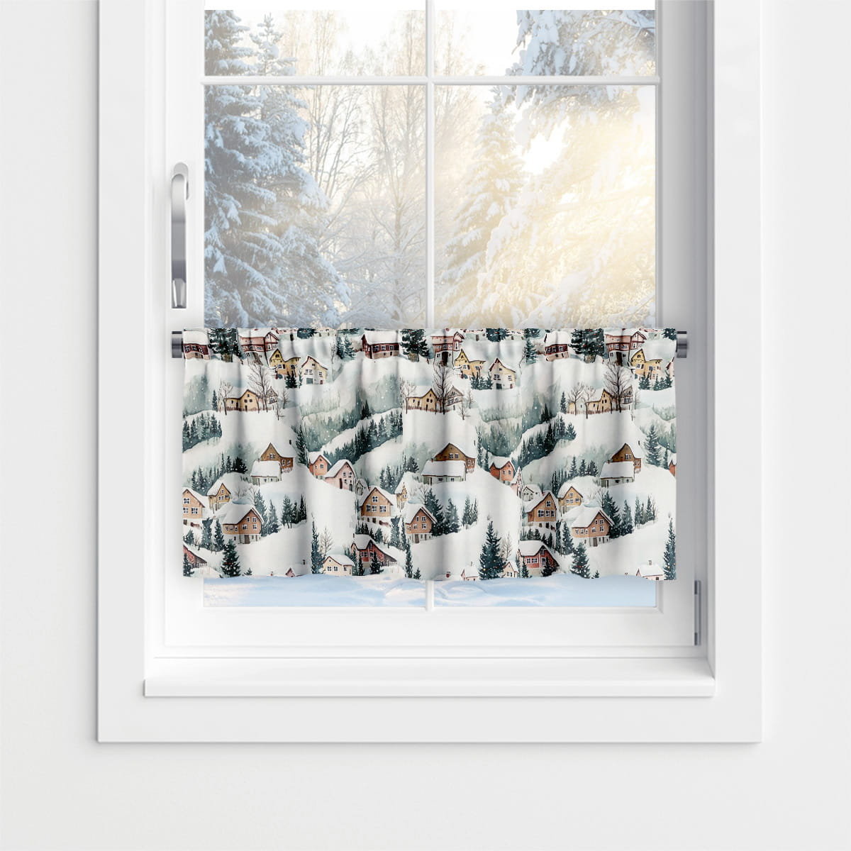 Zazdrostka WINTER wzór BN78 | Zimowe domki 30 x 240 cm