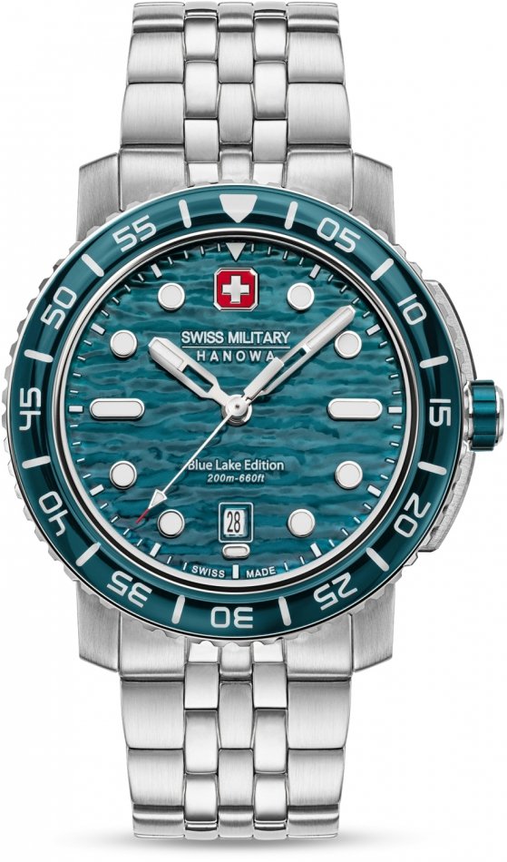 Zegarek męski SWISS MILITARY SMWGH0004501 niebieski sportowy do pływania
