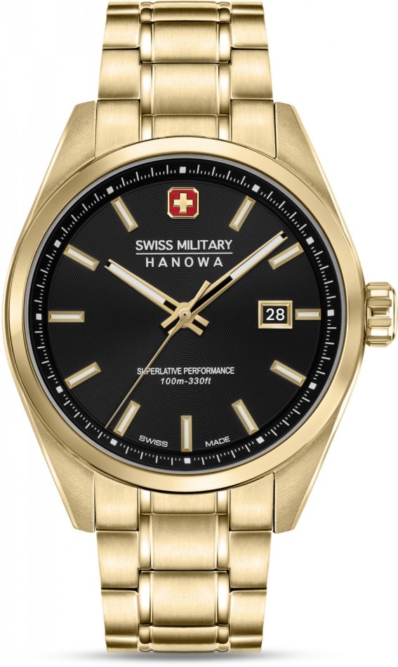 Zegarek męski SWISS MILITARY SMWGH0004110 złoty klasyczny do pływania