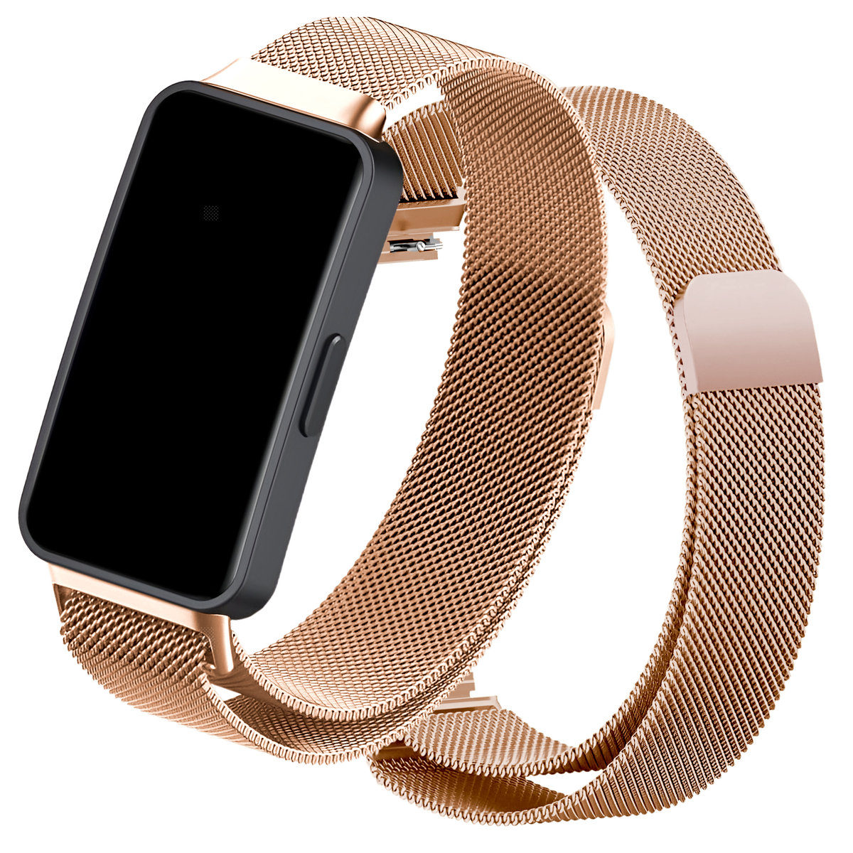 Pasek do Huawei Band 7 magnetyczny (Różowo-Złoty)