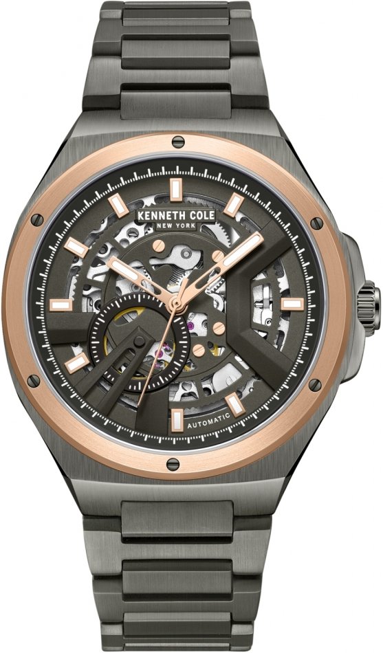 Zegarek męski KENNETH COLE KCWGY0064401 grafitowy klasyczny skeleton