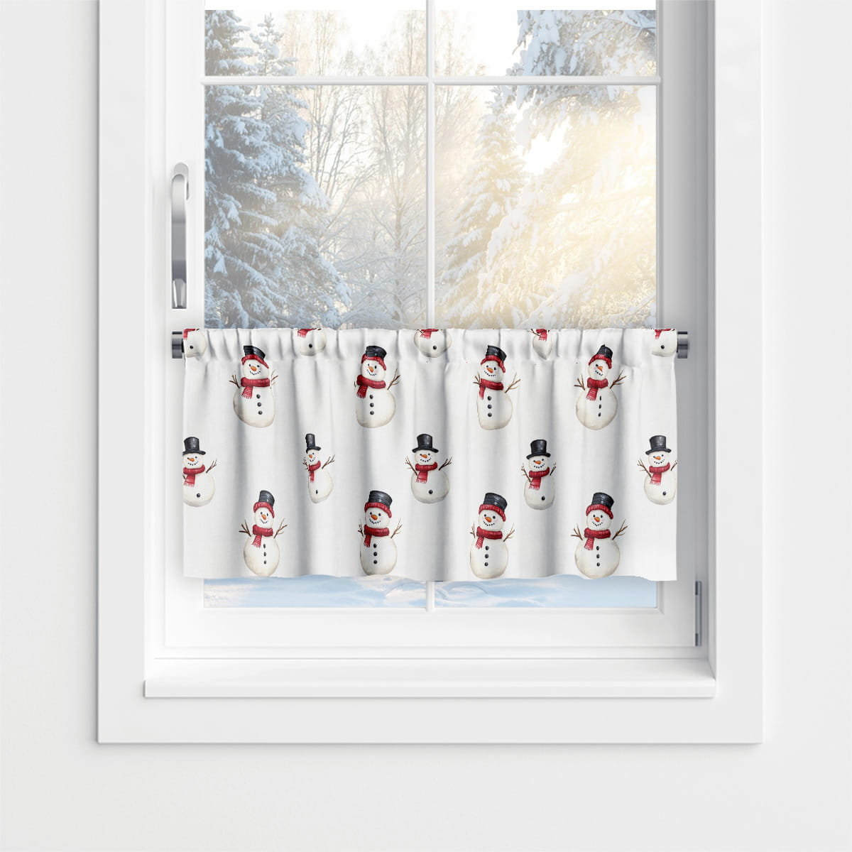 Zazdrostka WINTER wzór BN81 | Bałwanki 60 x 120 cm