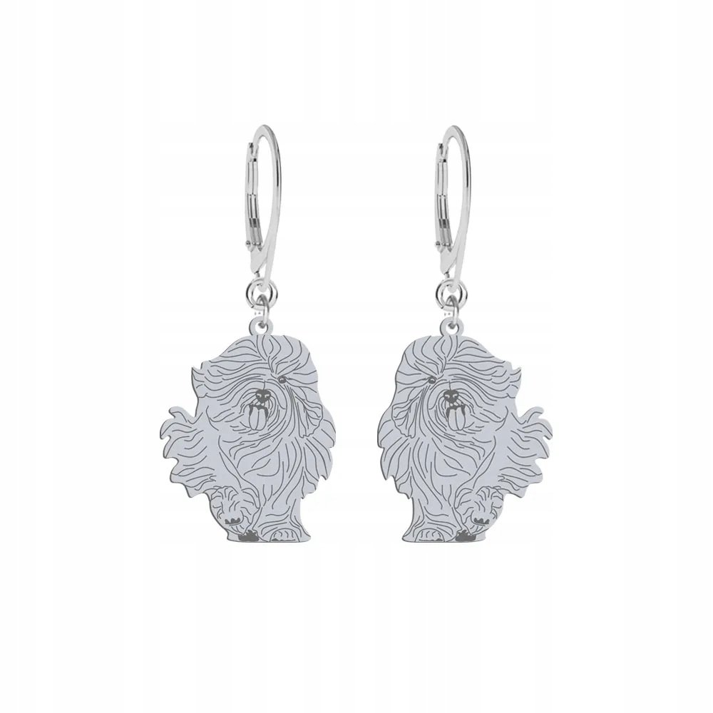 Kolczyki Srebrne z Polski Owczarek Nizinny 925 Kobieta Biżuteria GRAWER