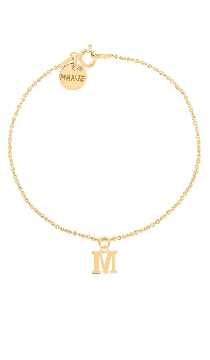 Pozłacana bransoletka z literką K
