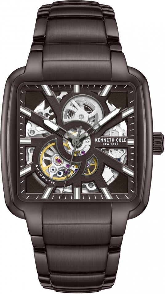 Zegarek męski KENNETH COLE KCWGY0046501 brązowy klasyczny skeleton