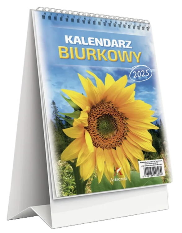 Kalendarz biurkowy A5 2025 Tygodniowy z notatnikiem