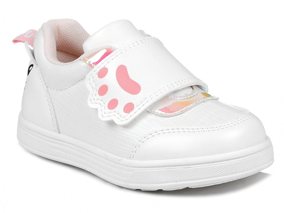 Buty dziecięce sportowe białe adidasy dziewczęce na rzepy Wojtyłko 24391-22