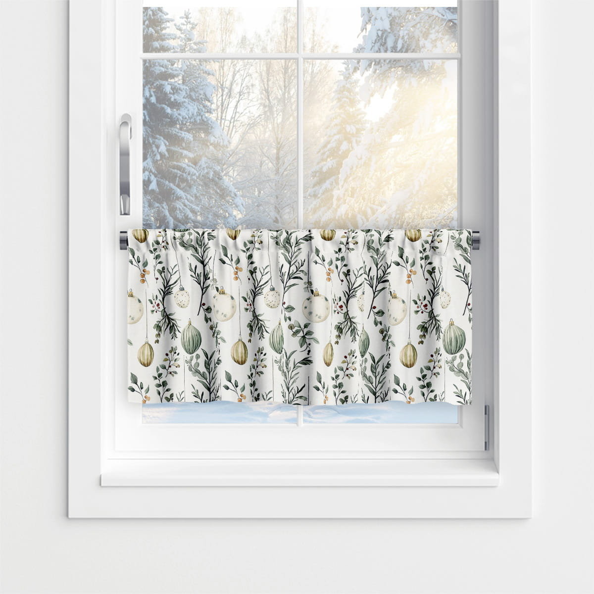 Zazdrostka WINTER wzór BN82 | Pastelowe bombki 30 x 240 cm