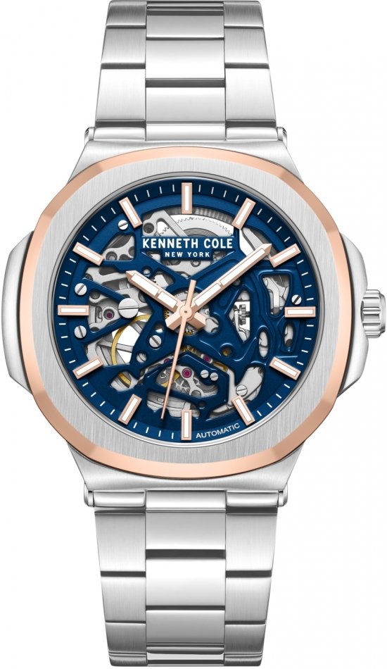Zegarek męski KENNETH COLE KCWGY0046201 granatowy klasyczny skeleton