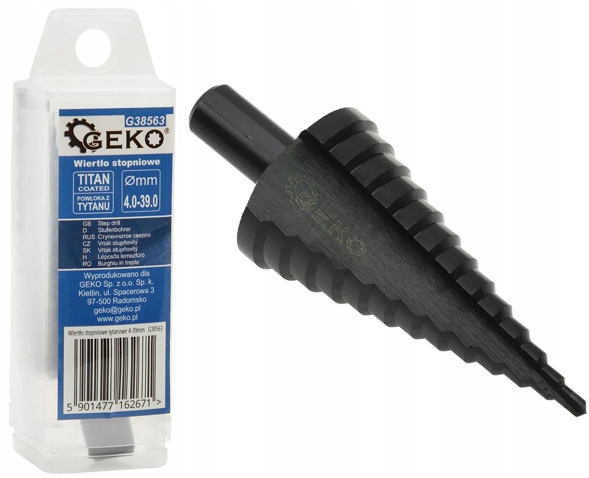 Wiertło Stopniowe Stożkowe Tytan 4-39Mm Hss 80Mm
